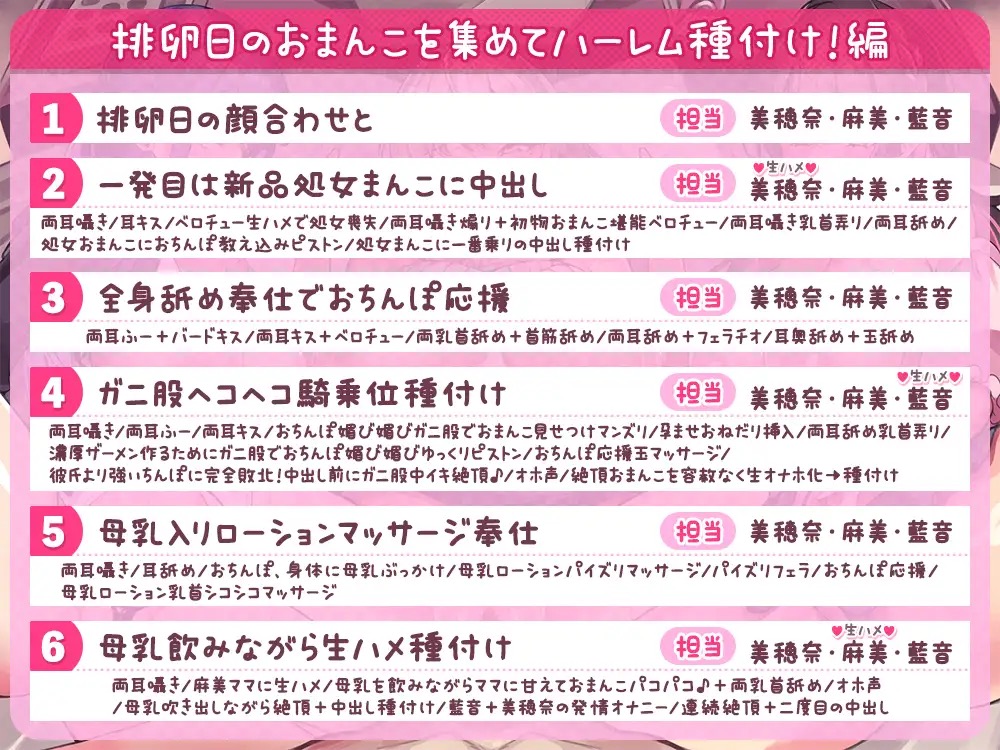 孕ませられたい美女3人を集めてハーレム種付けセックス