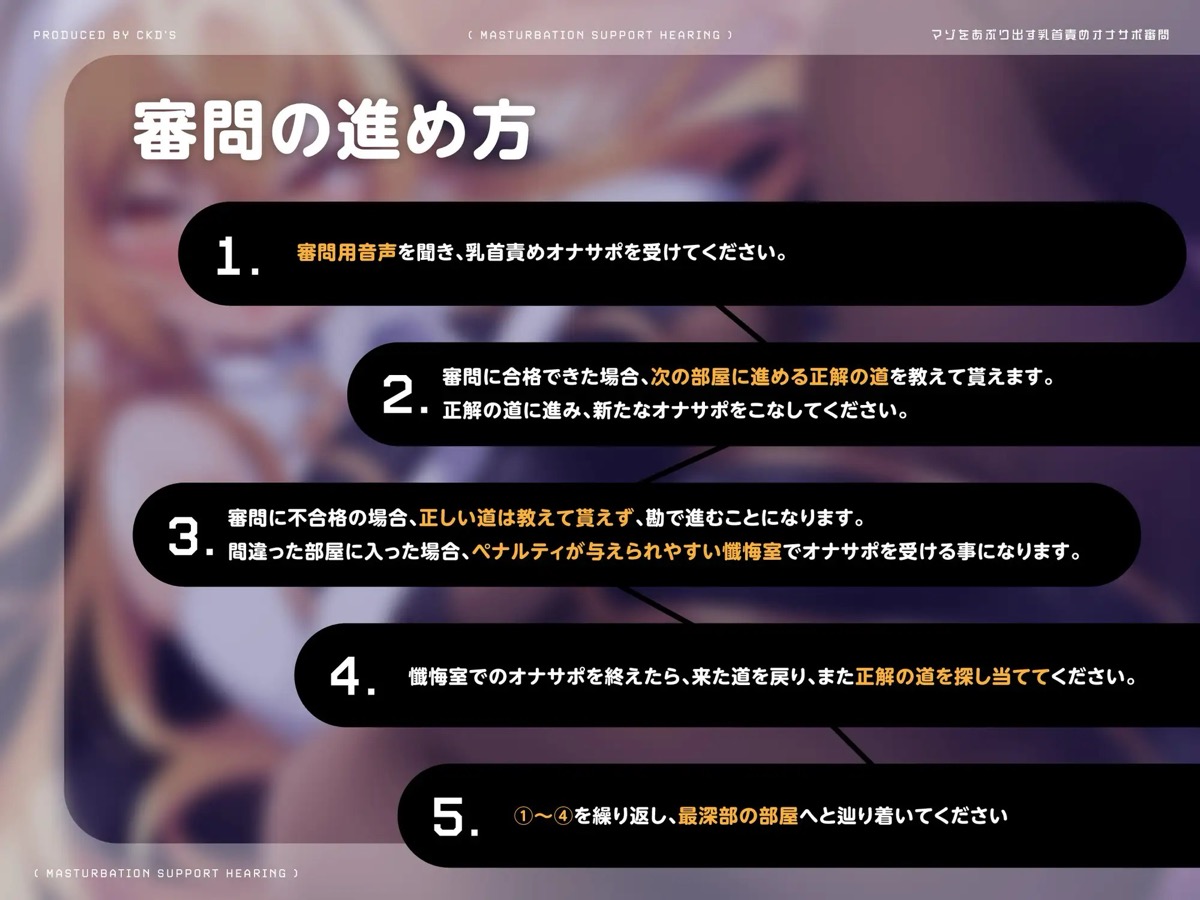 マゾをあぶり出す乳首責めオナサポ審問の楽しみ方・聞き方