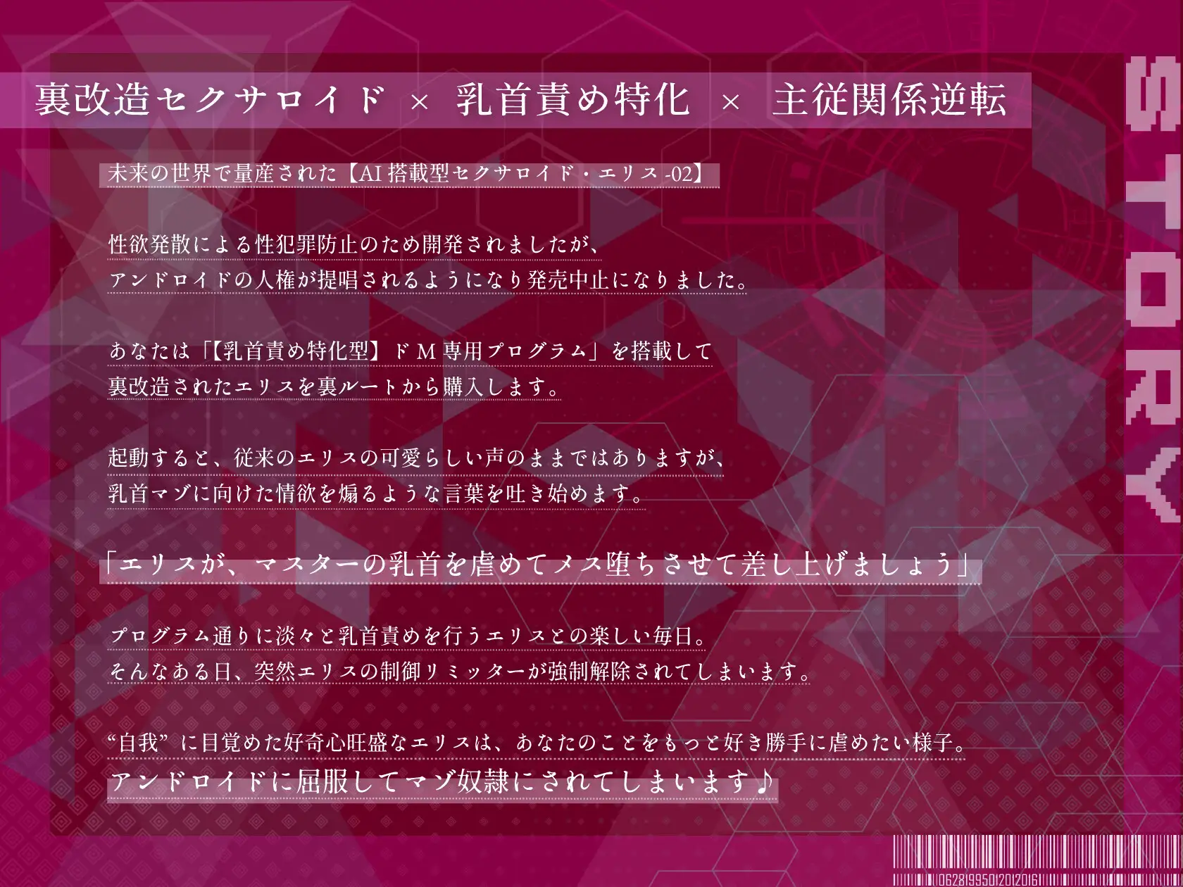 【乳首特化】裏改造セクサロイドのマゾ奴○になる〜乳首責め特化型アンドロイドに屈服してメス堕ち絶頂〜の特徴・コンセプト